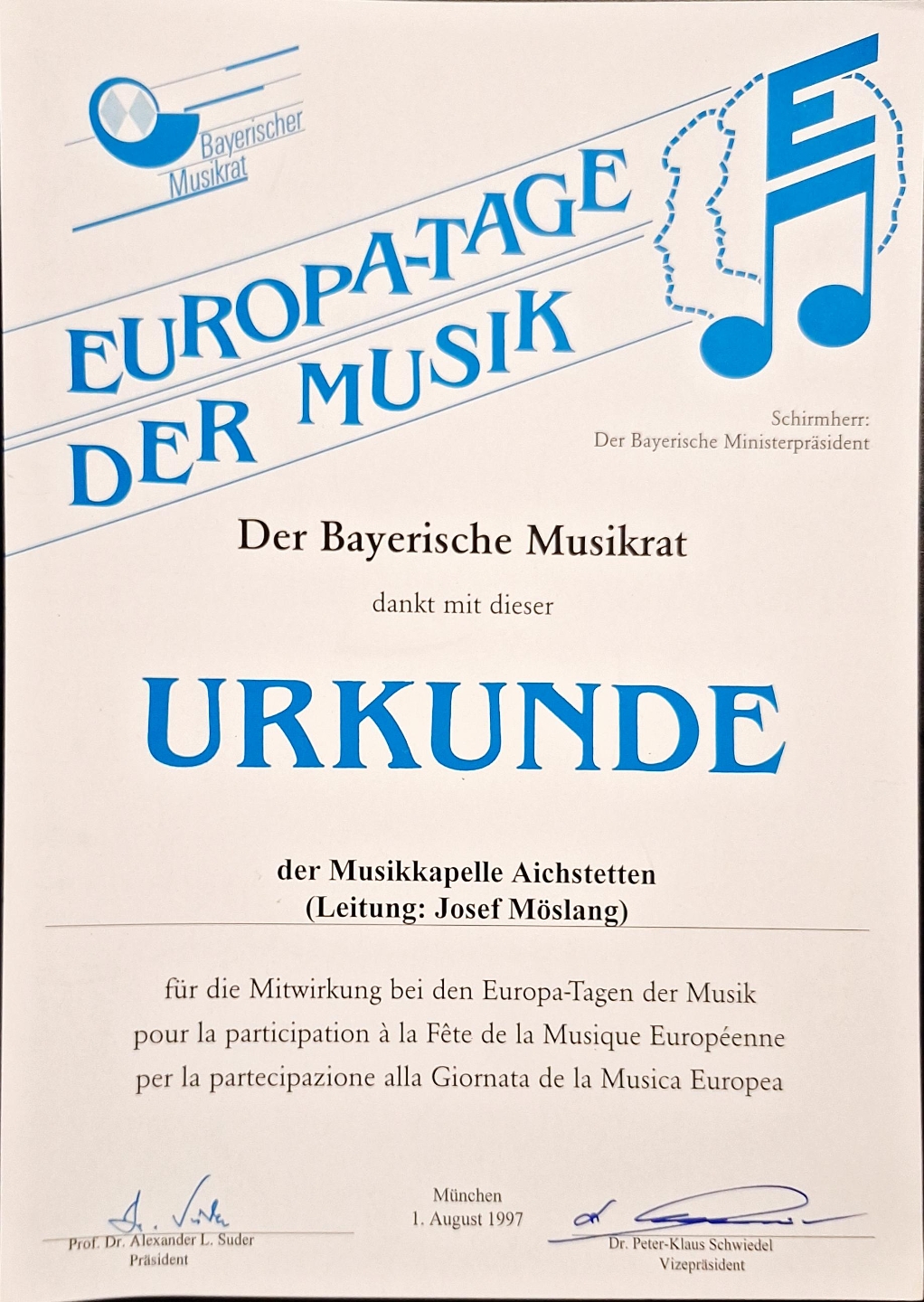 Europatage der Musik 1997